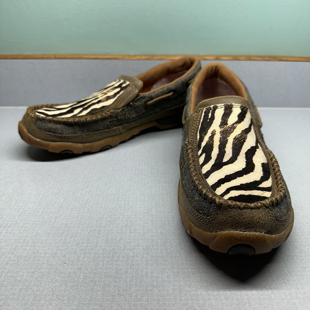 Twisted X Zebra Print driving moccasins ECO TWX‎ Women’s 9M - Picture 2 of 16